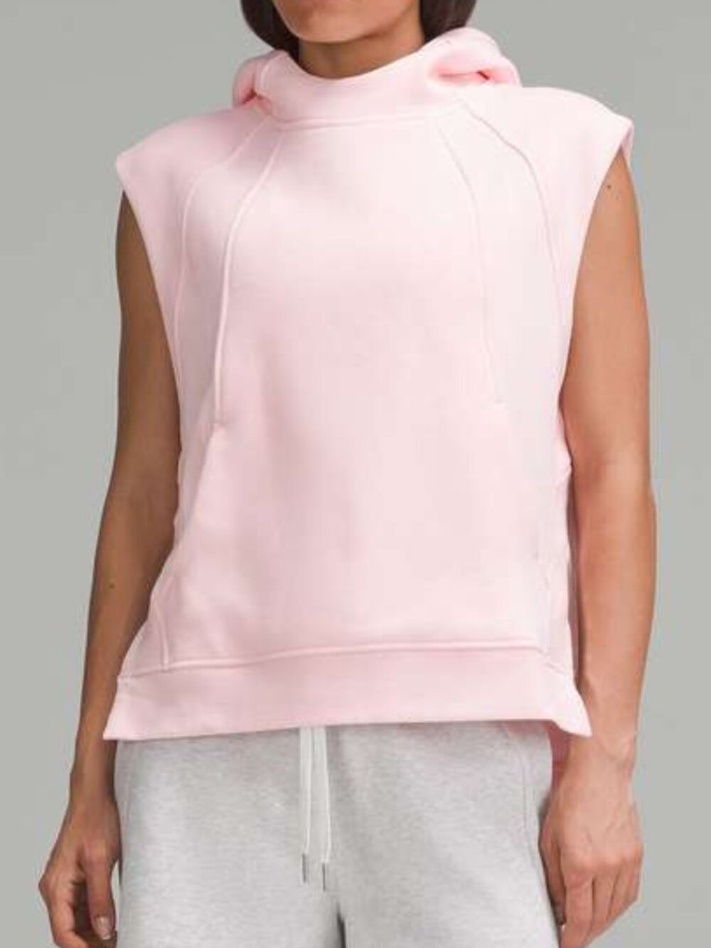 Lululemon Scuba Pullover Sleeveless Hoodie Fleece Strawberry Milkshake Size M/L